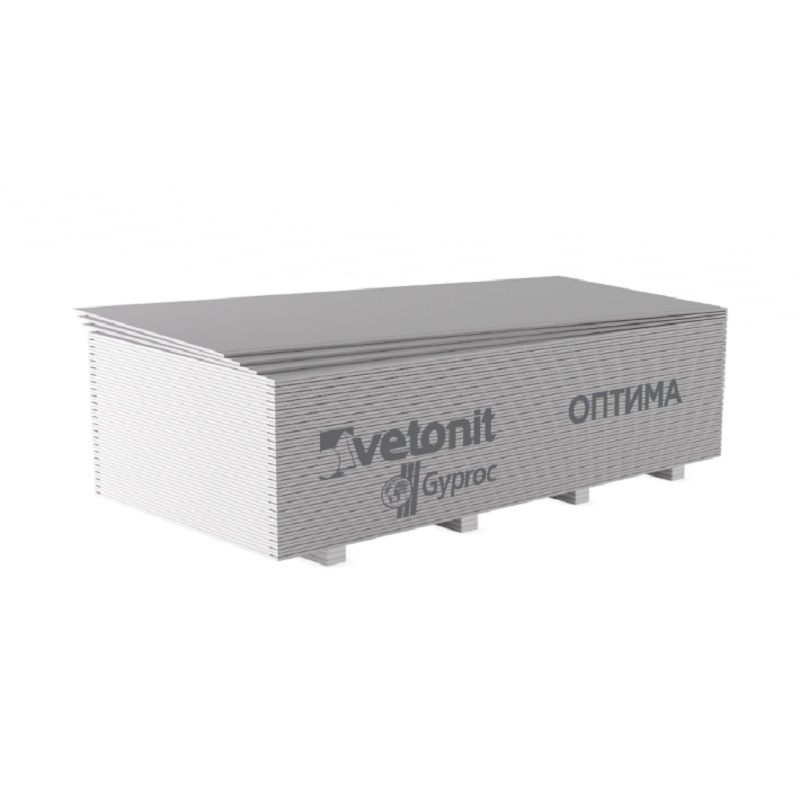 Гипсокартон Vetonit Оптима, 2500х1200х12,5 мм