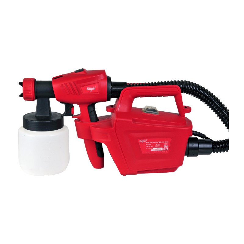 Краскопульт Elitech КЭ800П, HVLP, вязкость 80 DIN, 800 Вт (0,8 л)