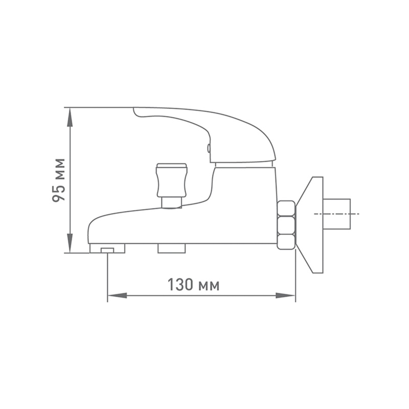 Смеситель для ванны Mix&Fix Jota 4401 с аксессуарами