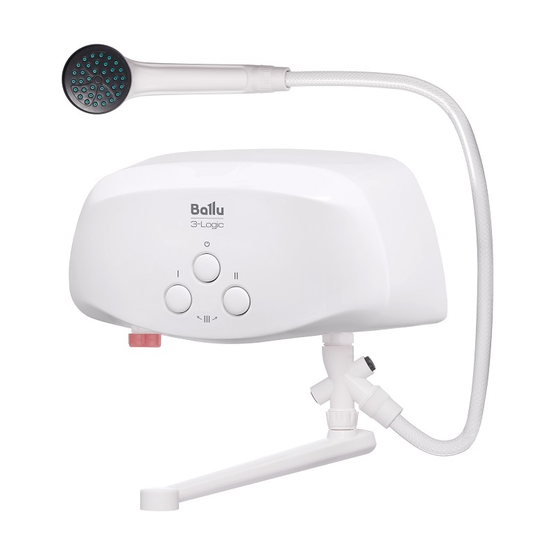 Водонагреватель проточный Ballu 3-Logic TS 3500 с душ.лейкой и краном