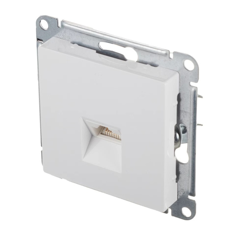 Розетка компьютерная RJ-45 с/у Atlasdesign ATN000183, 1 гнездо, белая