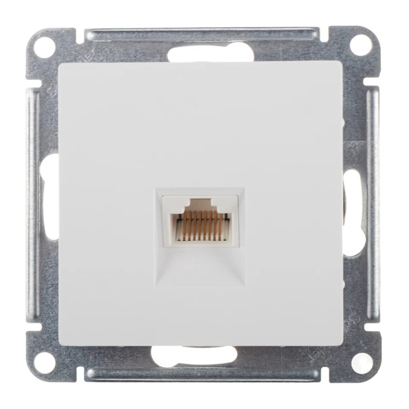 Розетка компьютерная RJ-45 с/у Atlasdesign ATN000183, 1 гнездо, белая