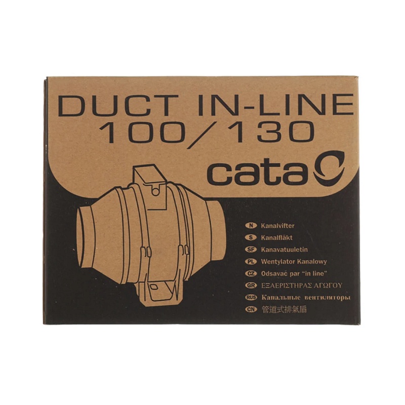 Вентилятор приточно-вытяжной Cata Duct in Line 100/130, 100мм 130м3/ч