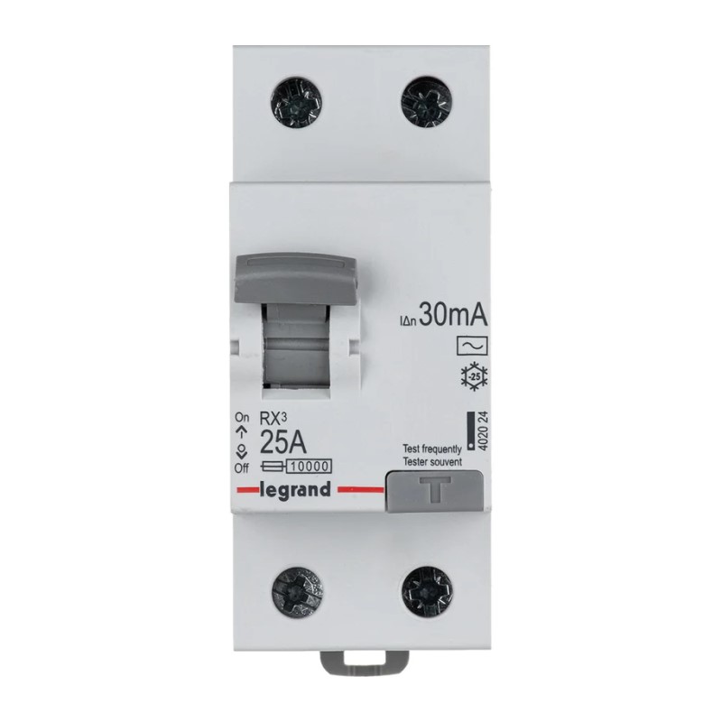 Устройство защитного отключения Legrand RX3, 25А, 30мА, тип АС, 2П