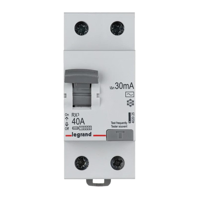 Устройство защитного отключения Legrand RX3, 40А, 30мА, тип АС, 2П