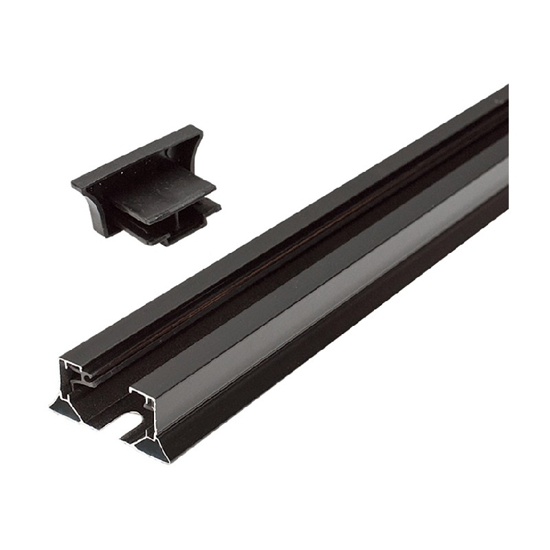 Шинопровод CAB1003 накладной 1ф д/трековых светильников, с заглушкой, токовводом и крепежом, L=2м, черный