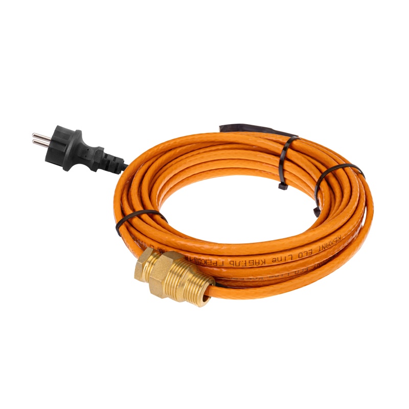 Кабель греющий саморегулирующийся Rexant SRP 10HTM2-CT, для установки в трубу, 10 Вт/м (10 м)