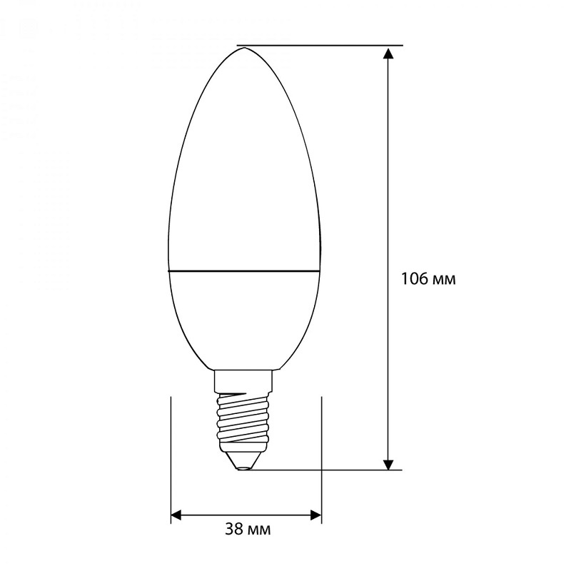 Лампа светодиодная Camelion LED E14, свеча, 8Вт, 230В, 4500К, нейтральный свет