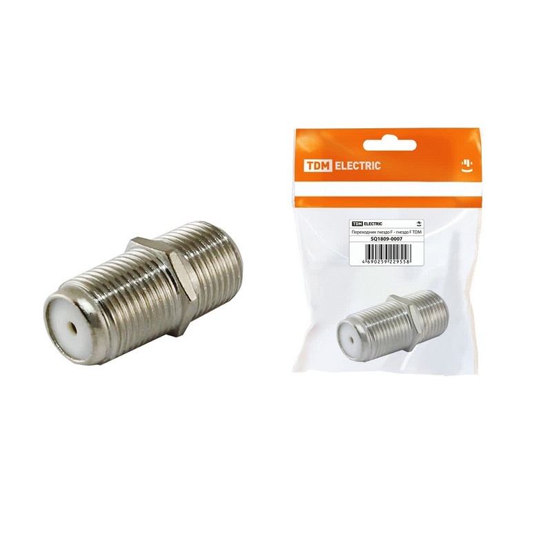 Переходник гнездо F-гнездо F (бочка), металл