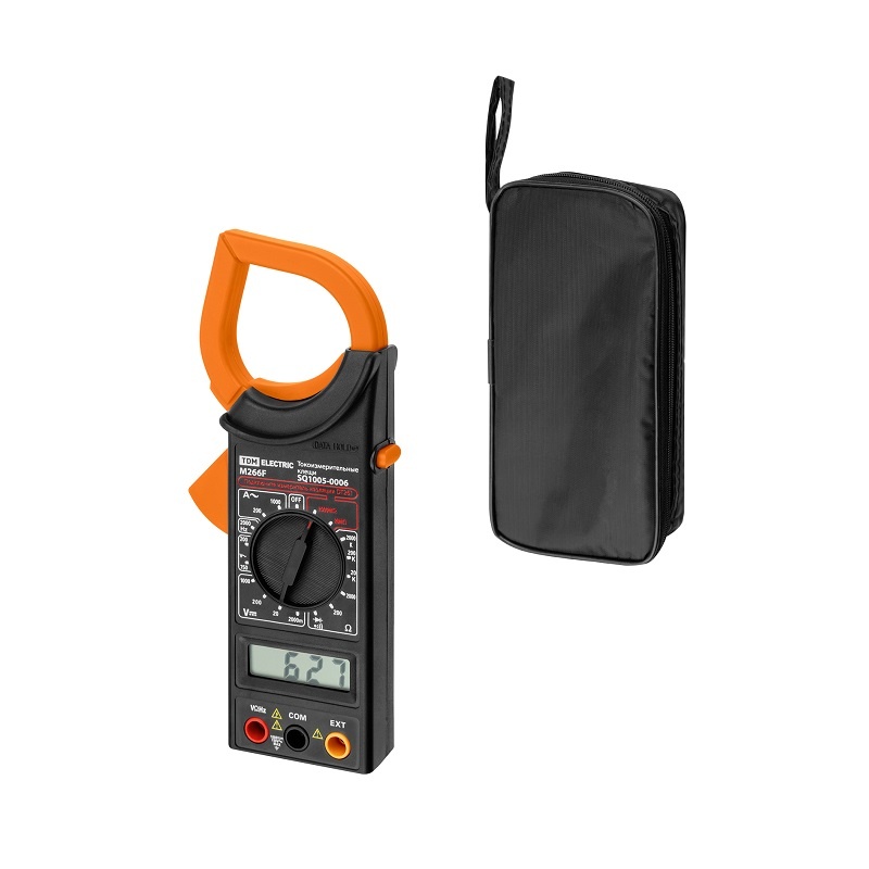 Токоизмерительные клещи М266F (P266F) 1кА, 1кВ, 2МОм, 2кГц, звук и проверка диодов