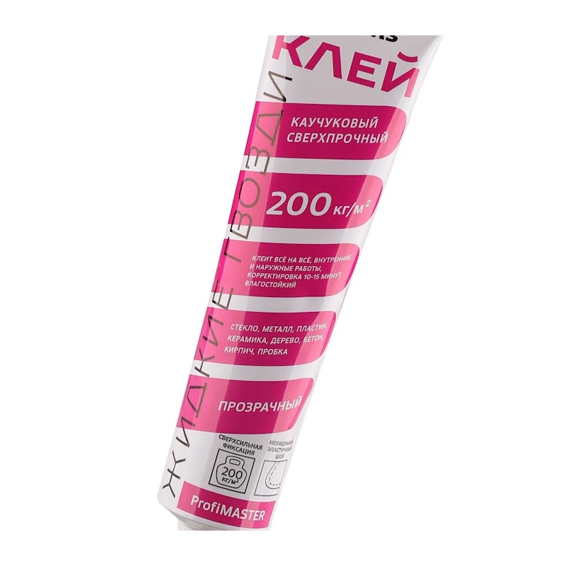 Клей MasterTeks Жидкие Гвозди ProfiMaster 200 кг/м2 прозрачн. (80 г)