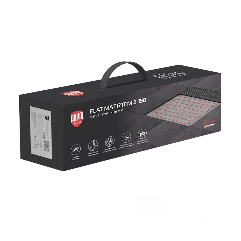 Теплый пол Royal Thermo, мат нагревательный, 150W, 4 м²