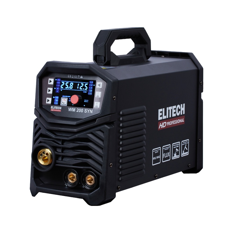 ЭЛИТЕК Инверторный  сварочный полуавтомат WM 200 SYN 5в1 (10-200А 210-250В ПВ60% 1,6-4мм. 0,6-1,0мм)