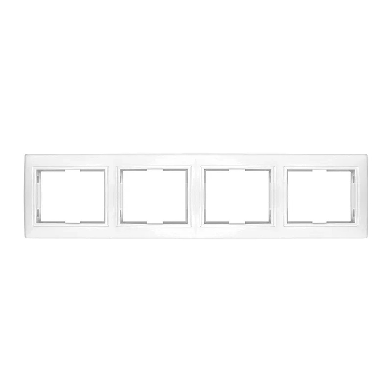 Рамка 4-х постовая Севиль С0046, горизонтальная, белая