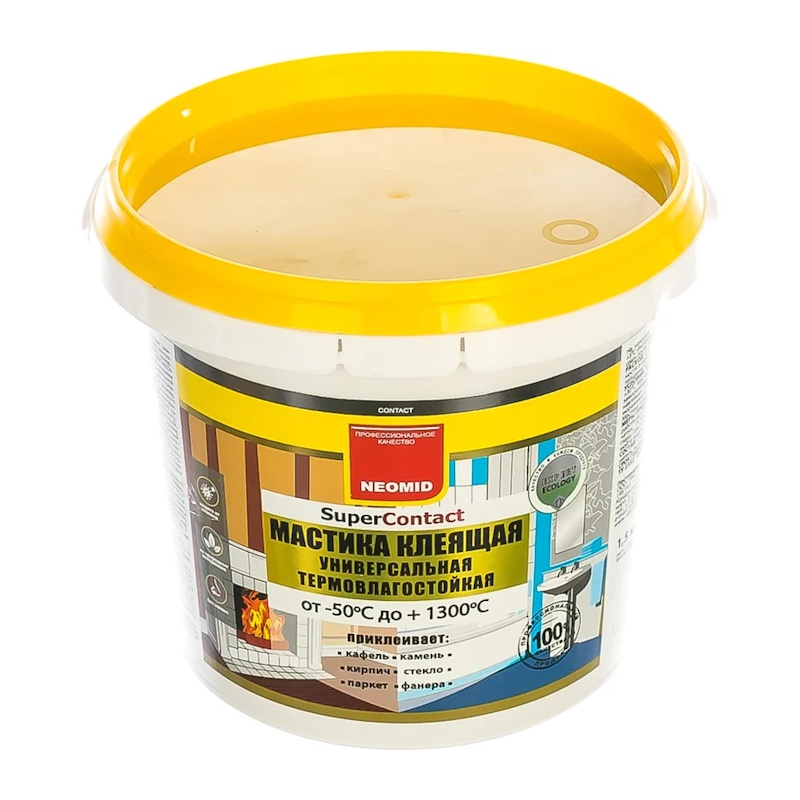 Мастика клеящая Neomid термостойкая универсальная до 1300°С (1,5 кг)