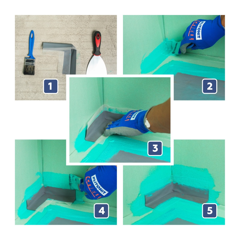 Угол гидроизоляционный внутренний Plitonit ГидроЛента, 90° (2 шт)