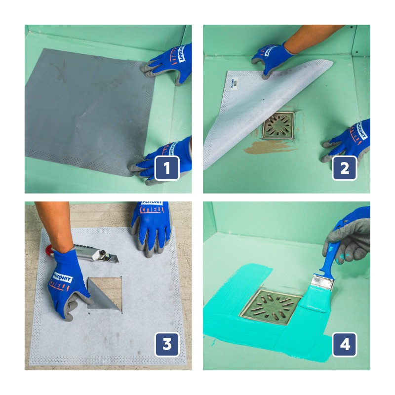 Манжета гидроизоляционная Plitonit, настенная, 120х120мм (2 шт)