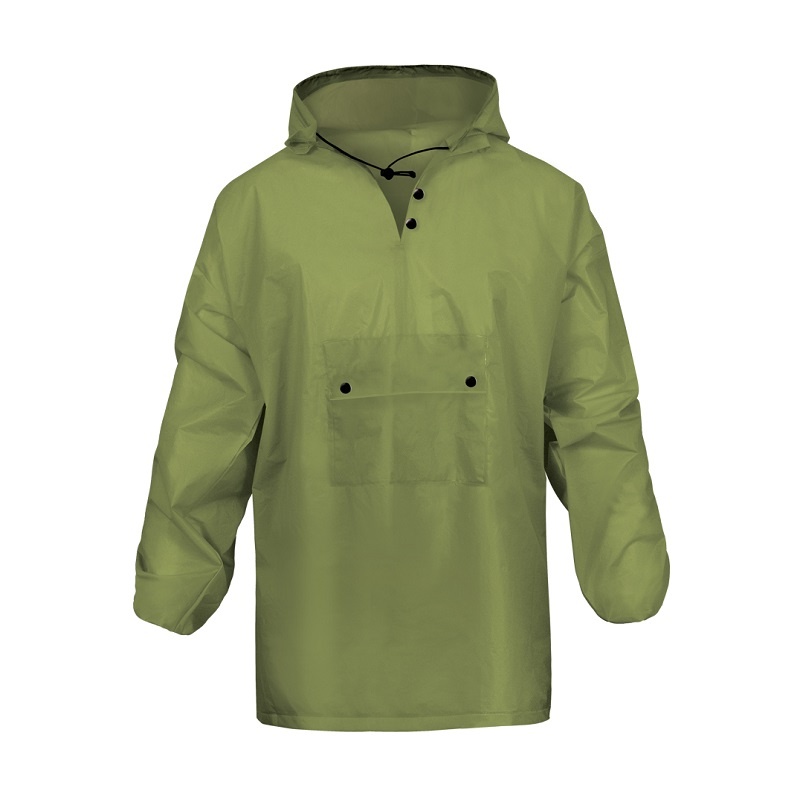 Дождевик Hoody Eva, зеленый, с чехлом, 100 мк