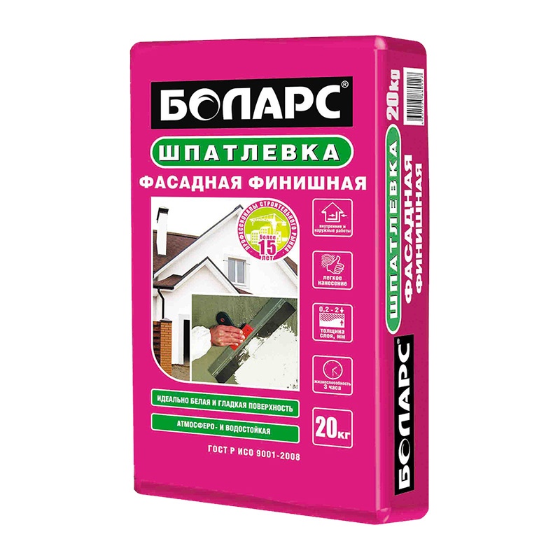 Шпаклевка фасадная финишная Боларс, 20 кг — купить в Санкт-Петербурге ...