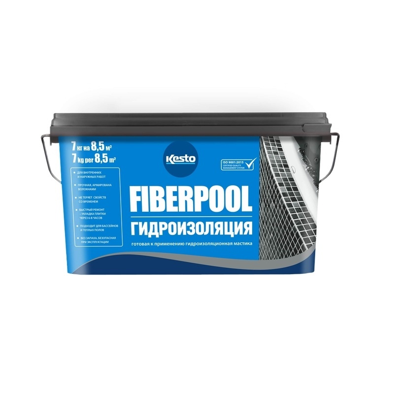 Мастика гидроизоляционная Kesto FIBERPOOL, 5 л