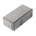 Плитка тротуарная Брусчатка, серый (200х100х80 мм)