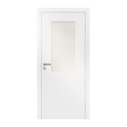 Полотно дверное Olovi, со стеклом, белое, б/п, с/ф (L1 800х2000 мм)