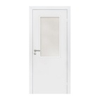 Полотно дверное Olovi, со стеклом, белое, правое, с/п, с/ф (L1 М10 945х2050 мм)