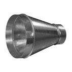 Переходник для круглых стальных воздуховодов 100х160 мм, оцинк.