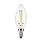 Лампа филаментная Gauss LED E14, свеча, 9Вт, 4100К, нейтральный свет