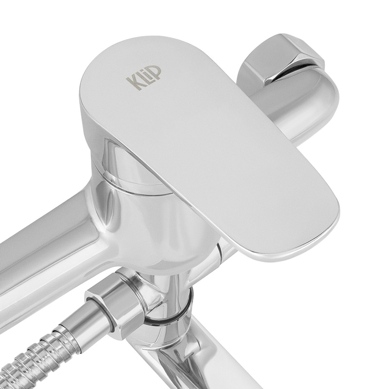Смеситель для ванны Klip 1207 с аксессуарами, L-излив=200 мм