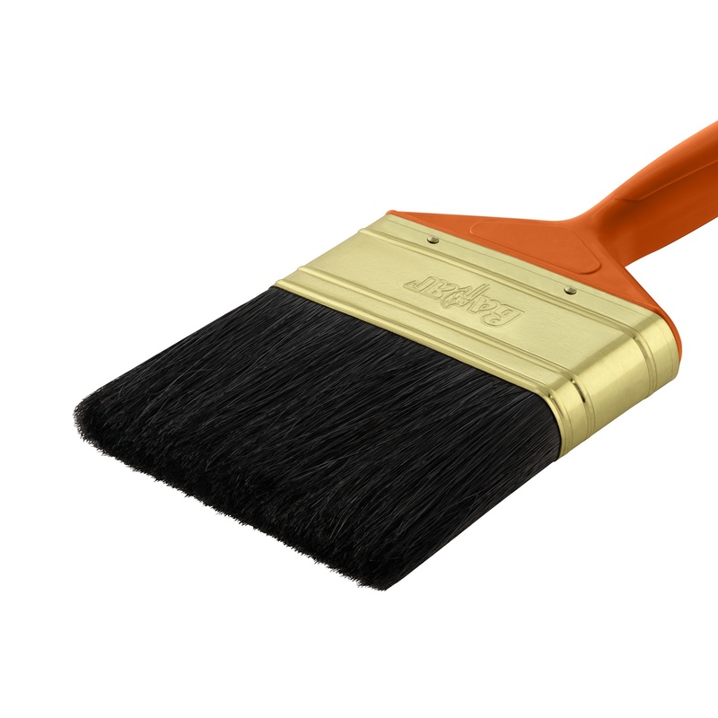 Кисть плоская ВАРЯГ 31225 черная щетина 100 мм