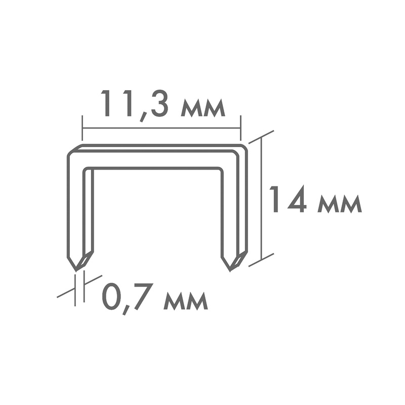 Скобы для степлера Biber 85815 тип 53, 14 мм (1000 шт.)