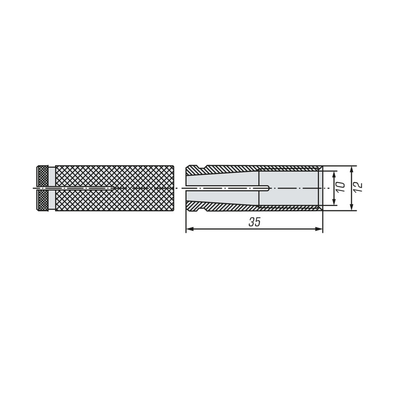 Анкер забивной латунный SWFS М10 (50 шт)