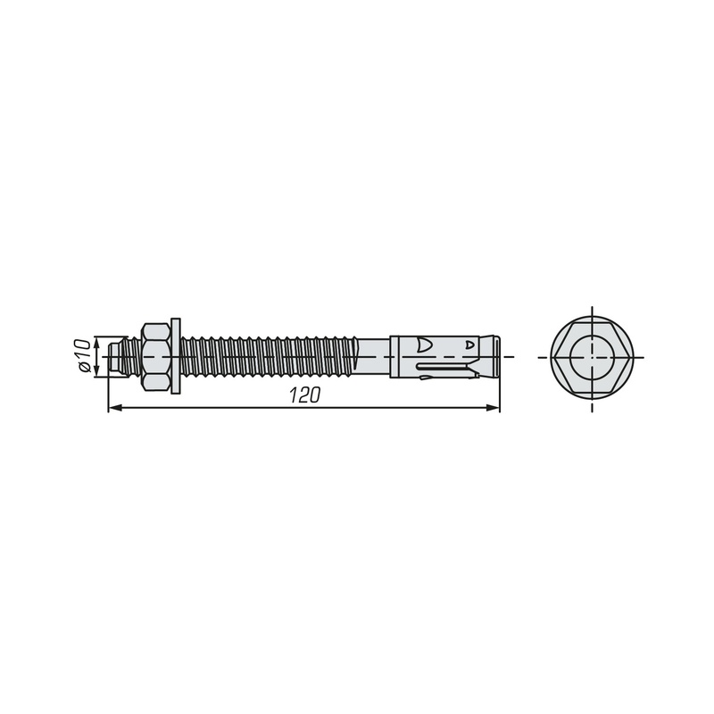 Анкер клиновой SWFS М10х120 (50 шт)