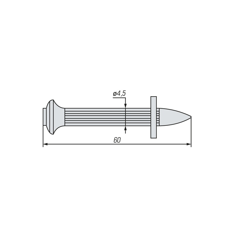 Дюбель-гвоздь монтажный SWFS 4,5х60 (20 кг)
