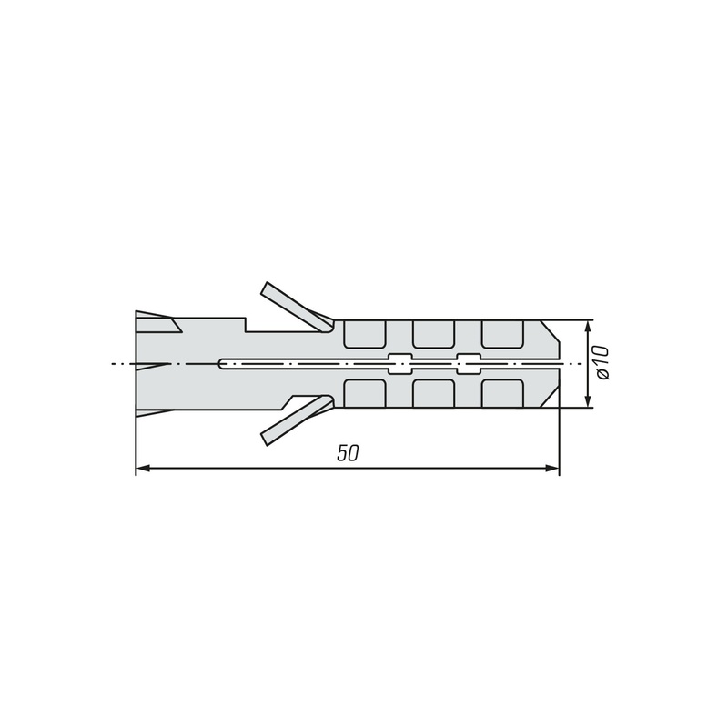 Дюбель PR 10х50 нейлон (100 шт)