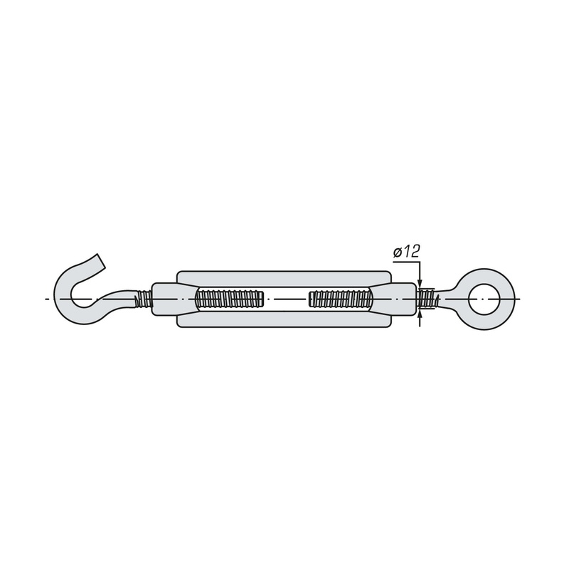 Талреп (крюк-кольцо) SWFS DIN1480 М12 (1 шт)