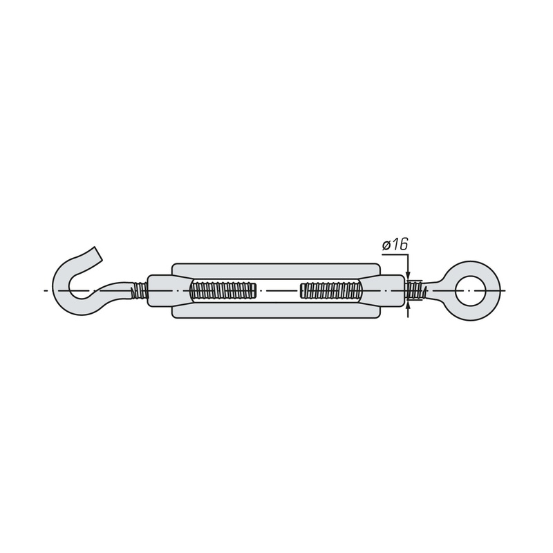 Талреп (крюк-кольцо) SWFS DIN1480 М16 (30 шт)