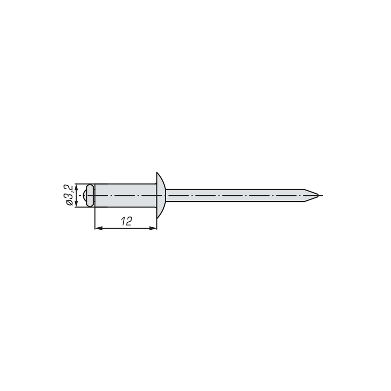 Заклепка вытяжная комбинированная SWFS 3,2х12 (1000 шт)