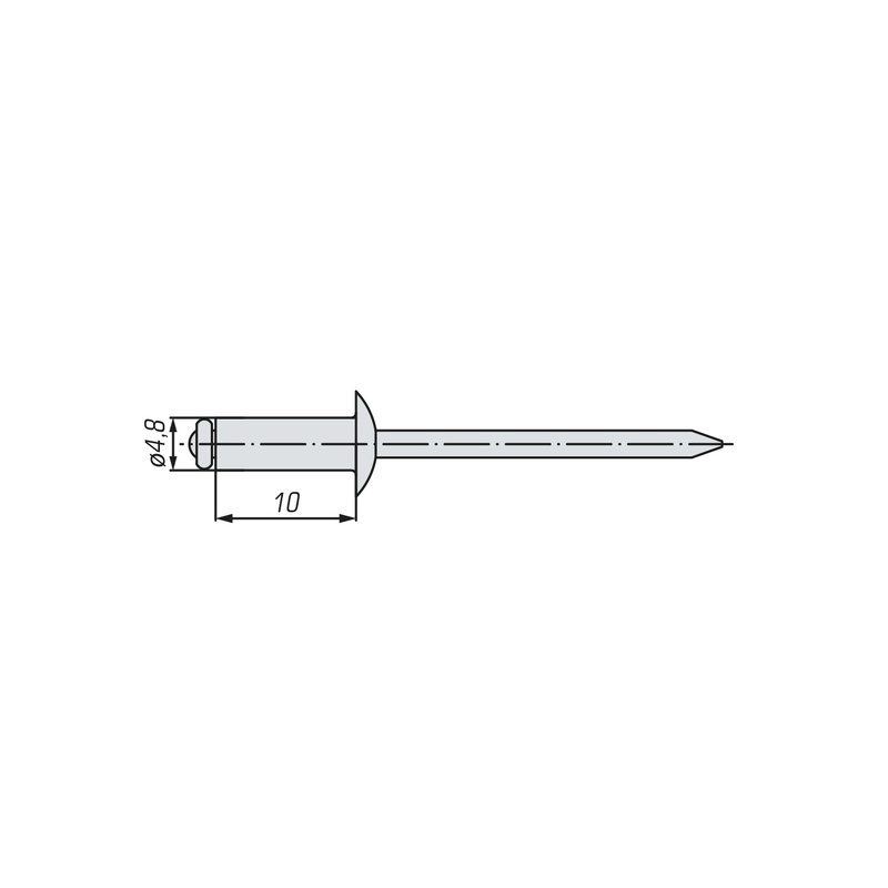 Заклепка вытяжная комбинированная SWFS 4,8х10 (1000 шт)