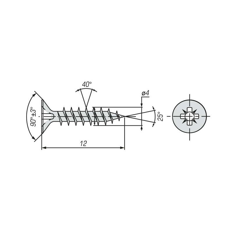 Саморез ШУЦ SWFS 4х12 (200 шт)