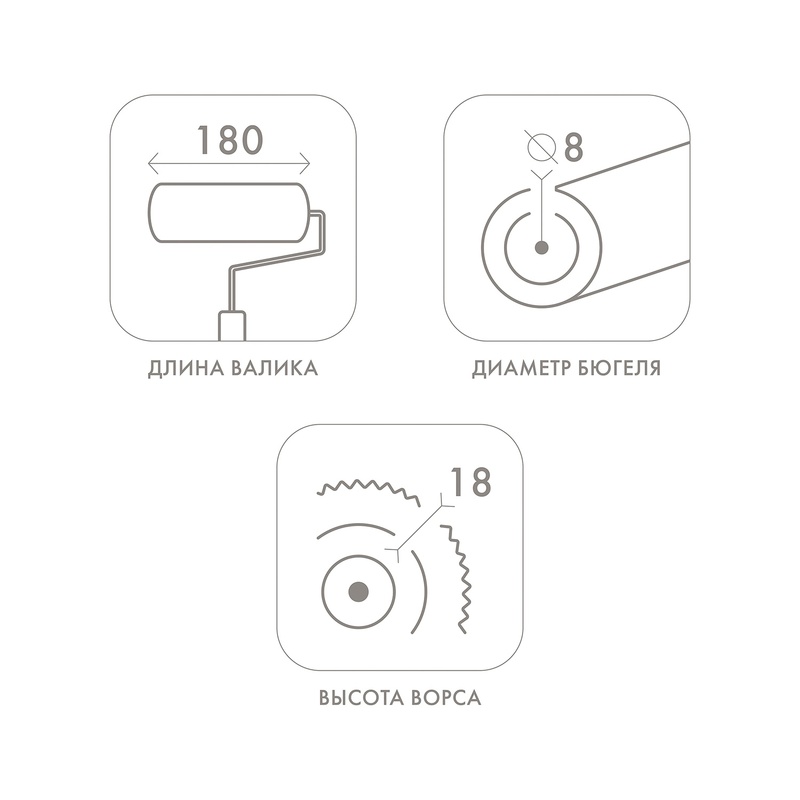 Валик Biber 32601 Гросс, фасадный, с бюгелем, ворс 18 мм, 180 мм