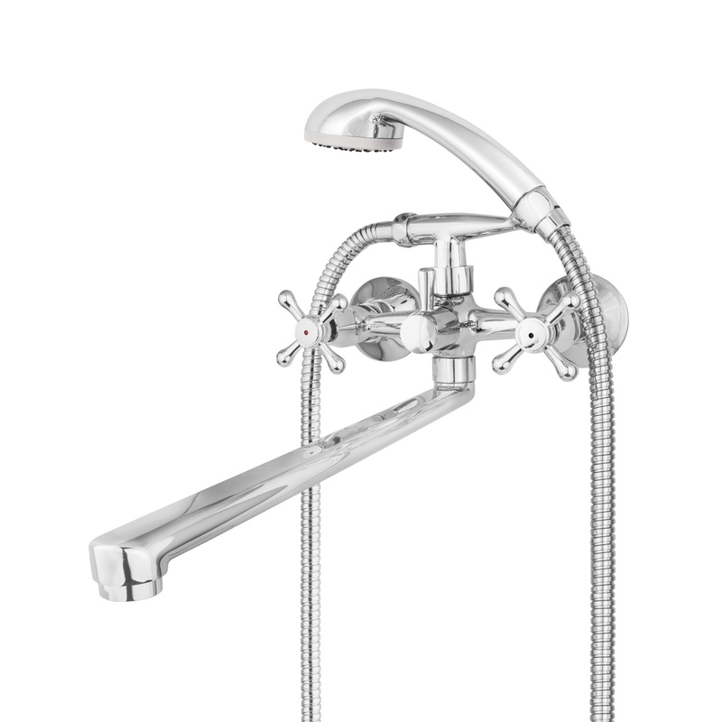 Смеситель для ванны Mix&Fix Soffron 7401-01 с аксессуарами, L- излив 350мм