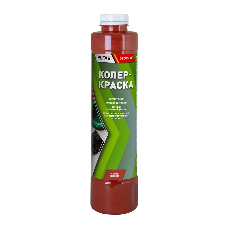 Краска колеровочная для в/д красок Pufas N08 красно-коричневая (0,75 л)