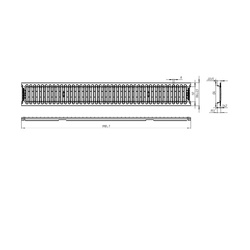 Решетка водоприемная Standartpark Basic DN100 (РВ-10.14.100-К), 998х136 мм