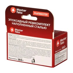Ремкомплект эпоксидный двухкомпонентный MasterTeks ProfiMaster термостойкий, жидкий металл (0,16 кг)