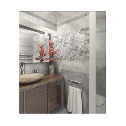 Декор настенный Kerabel Сити, серый, 400х200х7,5 мм (пр-во БКСМ)