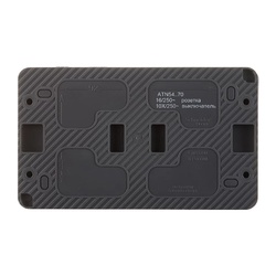 Блок БКВР с/у Atlasdesign Profi ATN544070, 1 клавиша + 1 гнездо с/з, з/ш и крышкой, IP54, антрацит
