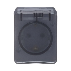 Розетка о/у Atlasdesign Profi ATN544045, 1 гнездо, с/з, з/ш и крышкой, IP54, антрацит