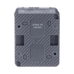 Розетка о/у Atlasdesign Profi ATN544045, 1 гнездо, с/з, з/ш и крышкой, IP54, антрацит